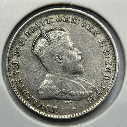 1910 Threepence Coin - good Very Fine - Silver Predecimal Edward II
