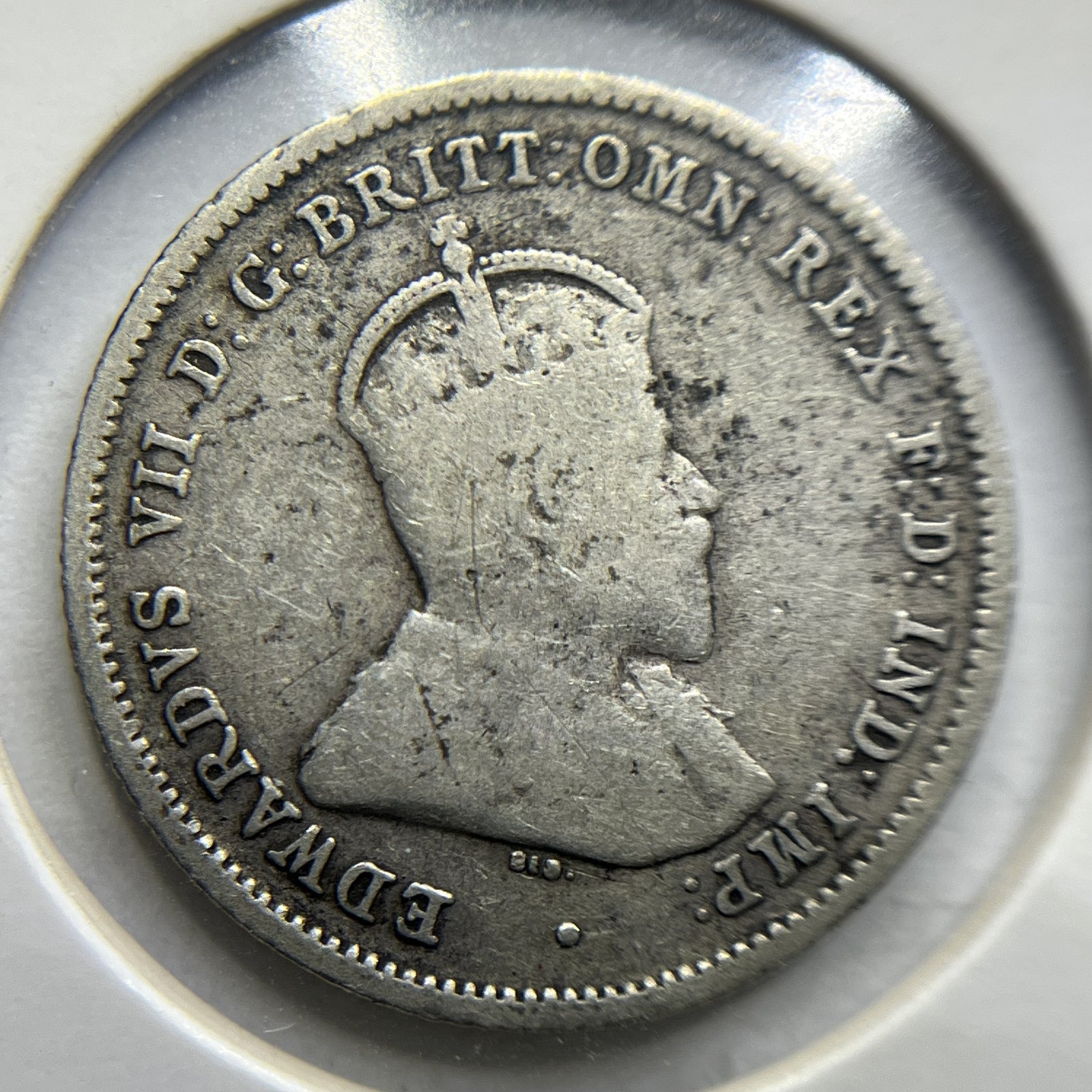 1910 Sixpence Coin - almost Fine - Silver Predecimal Edward VII