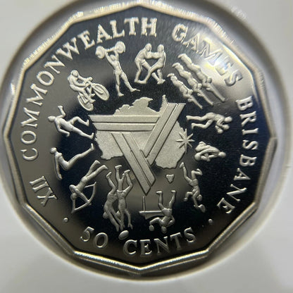 1982 Commonwealth Games Fifty 50 Cent Coin - Ex Proof Set - Elizabeth II