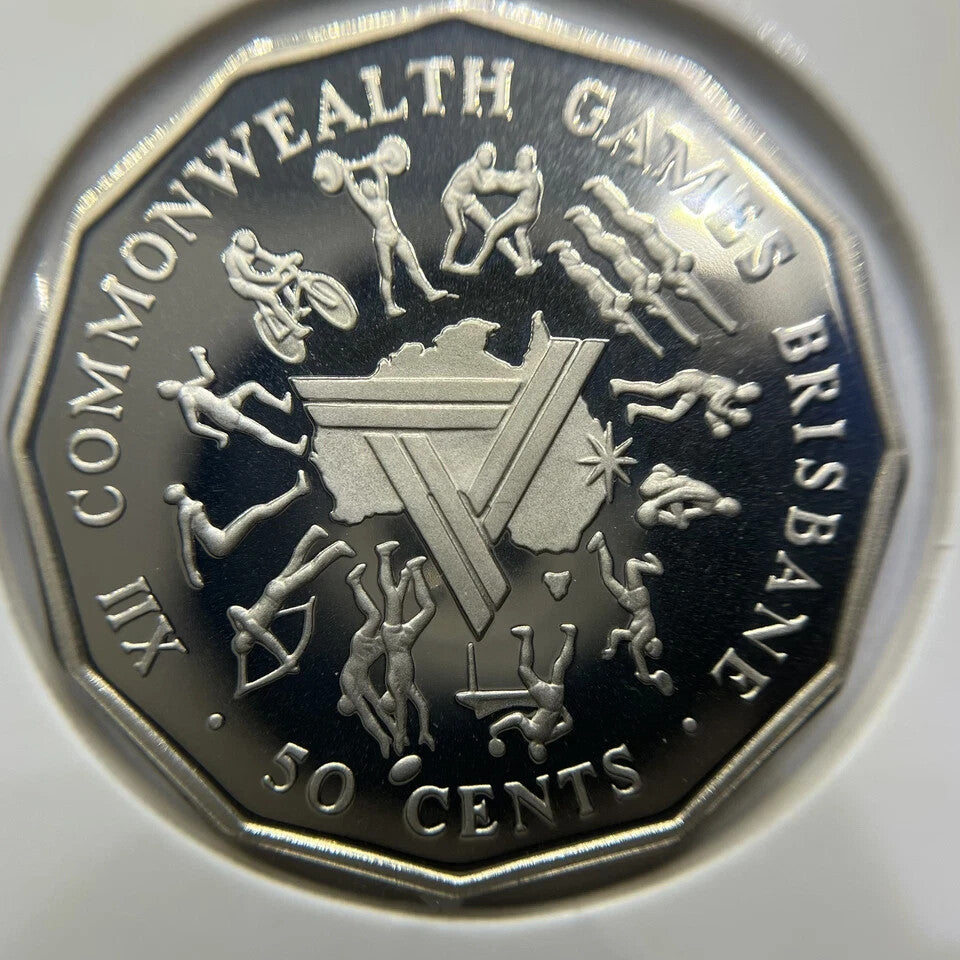 1982 Commonwealth Games Fifty 50 Cent Coin - Ex Proof Set - Elizabeth II