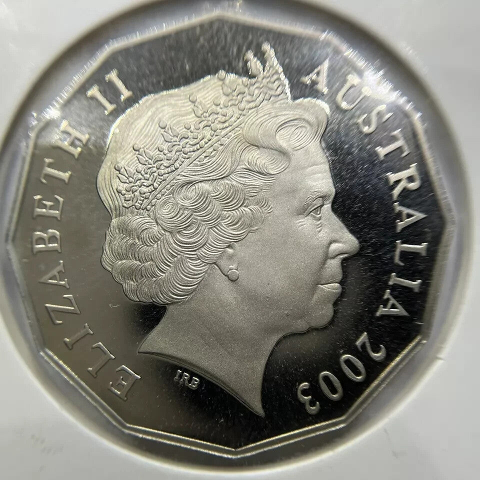 2003 Volunteers Fifty 50 Cent Coin - Ex Proof Set - Elizabeth II in 2x2