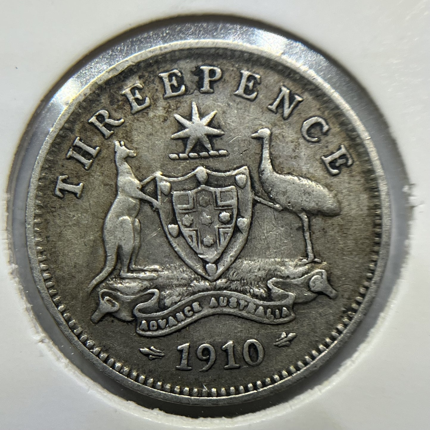 1910 Threepence Coin - Very Fine - Silver Predecimal Edward VII