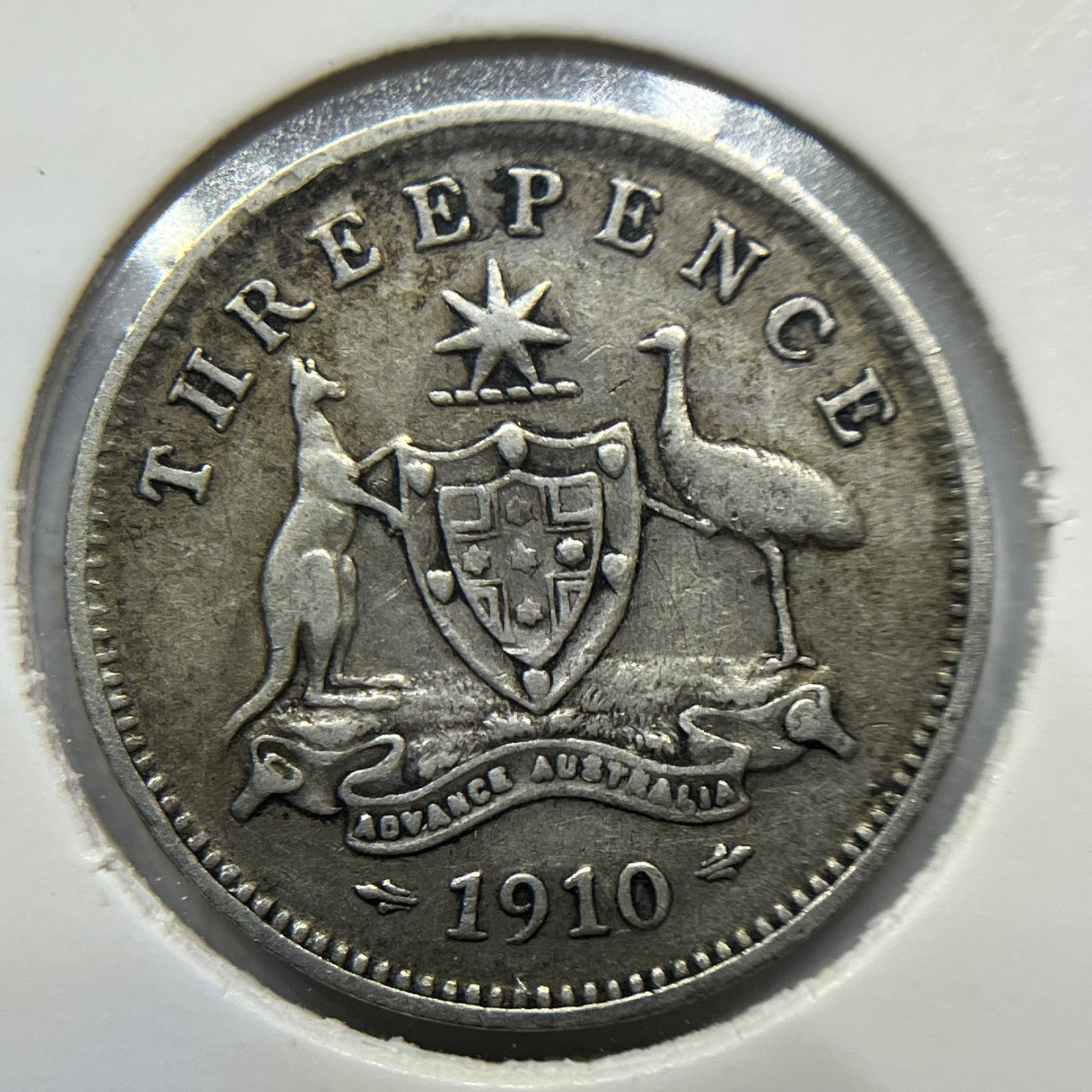 1910 Threepence Coin - Very Fine - Silver Predecimal Edward VII