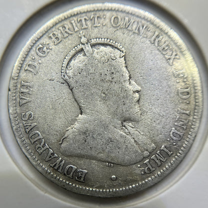 1910 Florin Coin - Very Good - Edward VII Silver Predecimal First Year