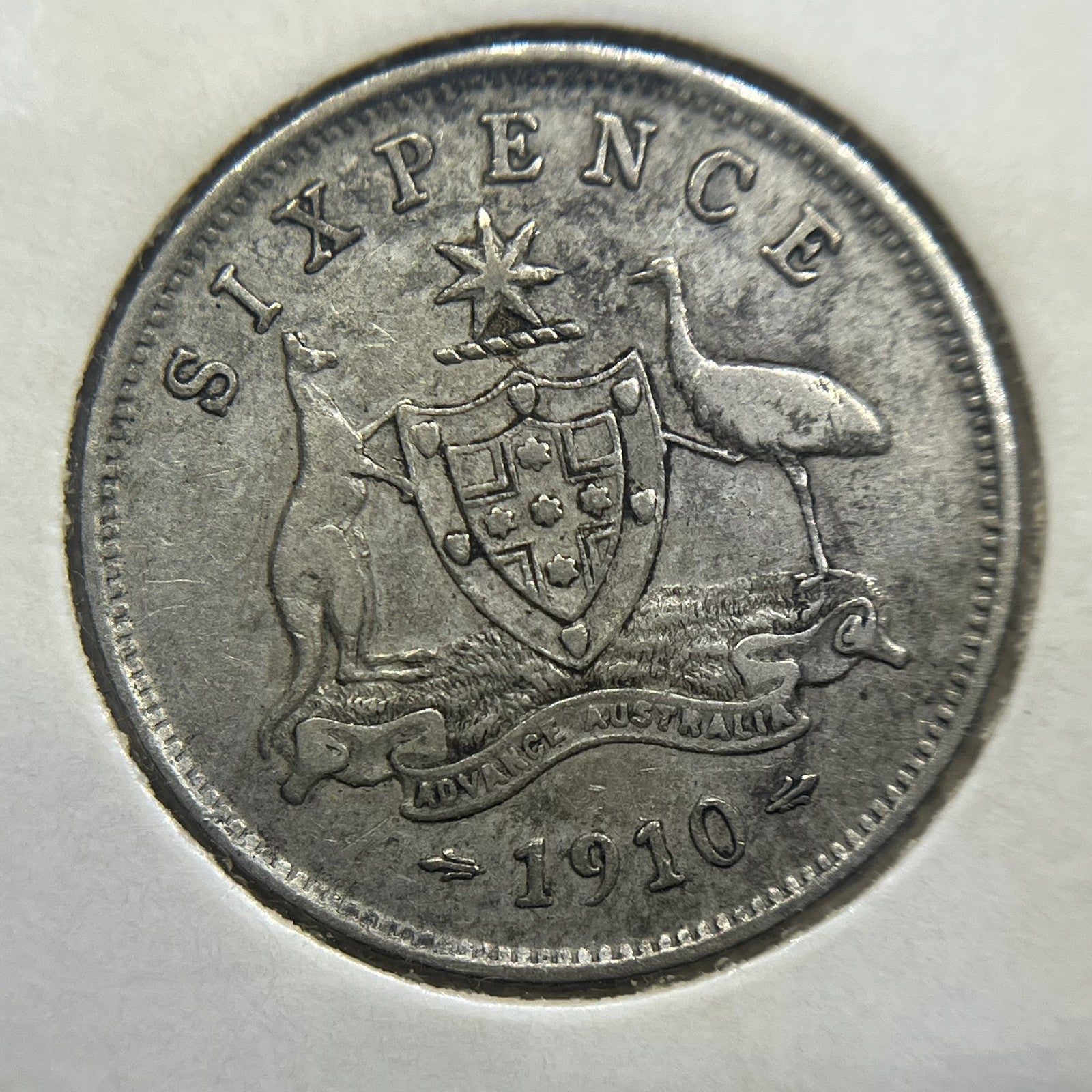 1910 Sixpence Coin - good Very Fine - Silver Predecimal Edward VII