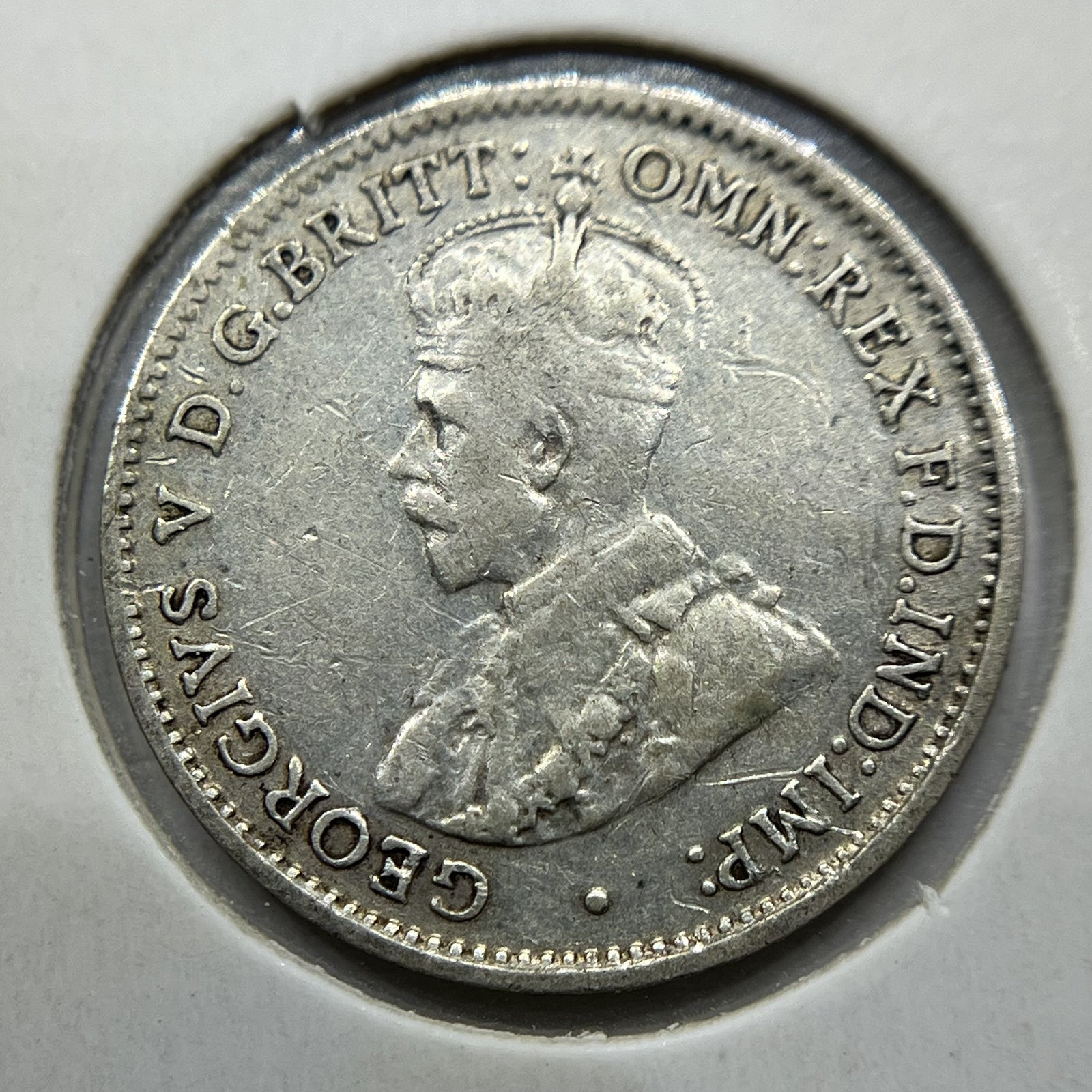 1934/33 Threepence Error Coin - Very Good - George V Overdate Scarce Silver