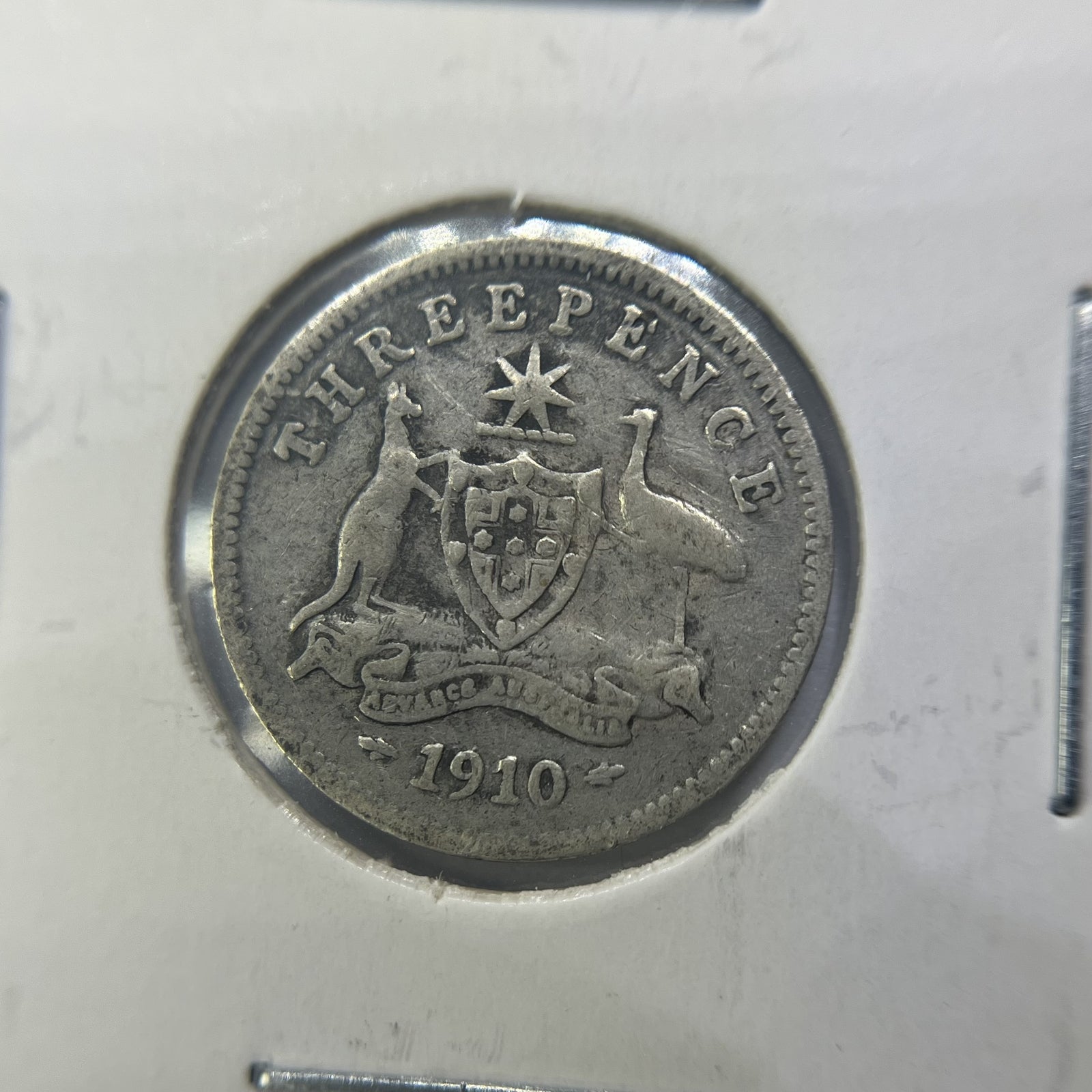 1910 Threepence Coin - almost Very Fine - Edward VII Silver Predecimal