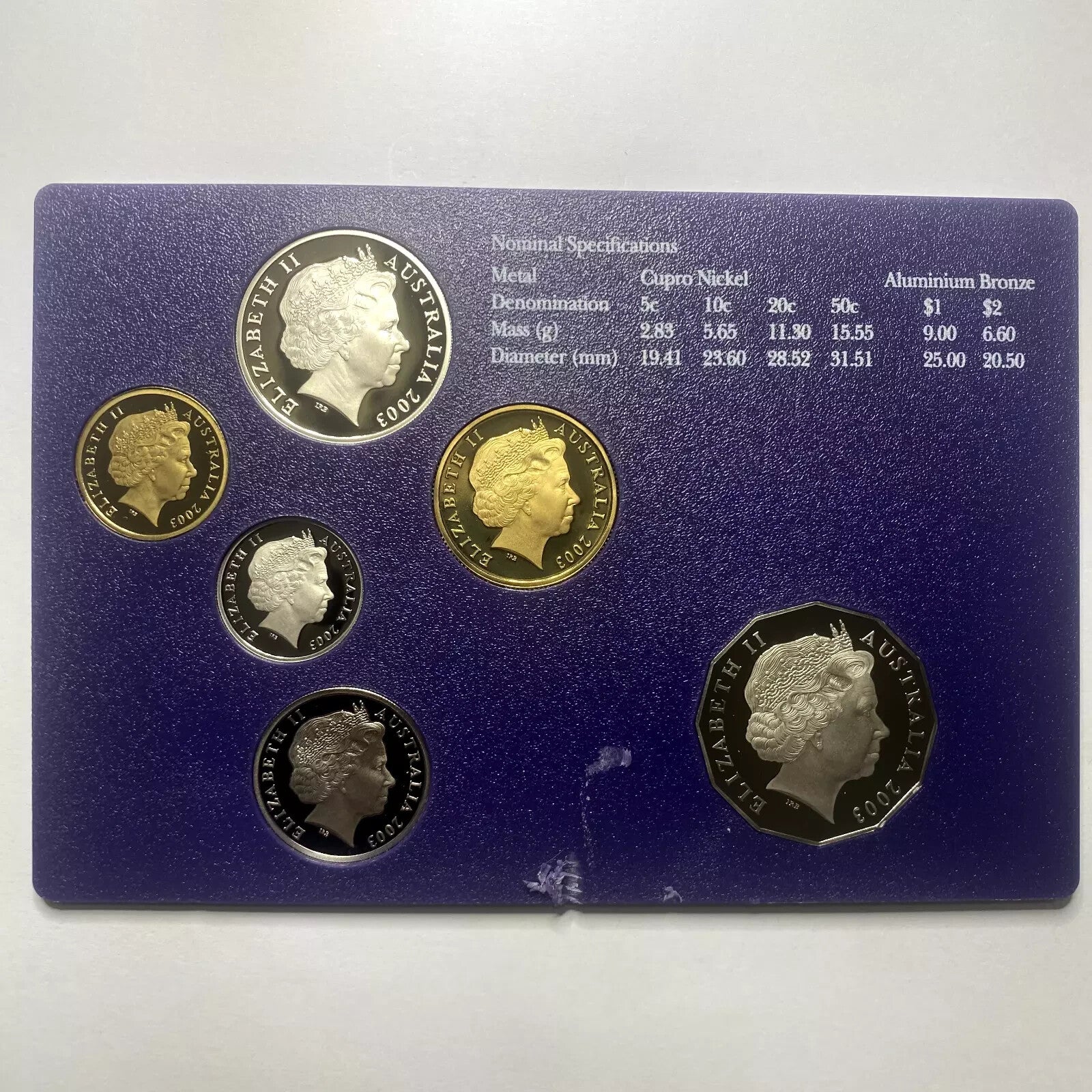 2003 One 1 Dollar Coin - Ex Proof Set - Coloured Making A Difference Australia