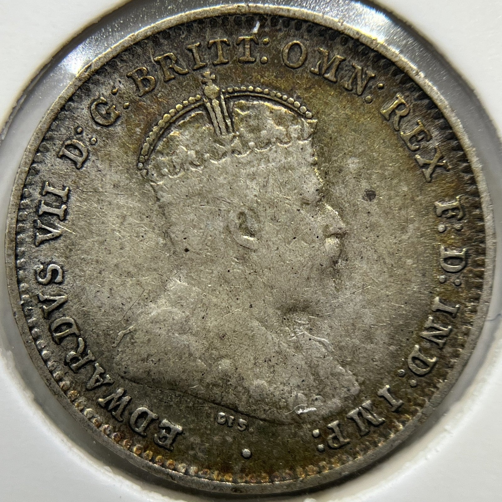 1910 Threepence Coin - Very Fine - Silver Edward VI First Year of Issue