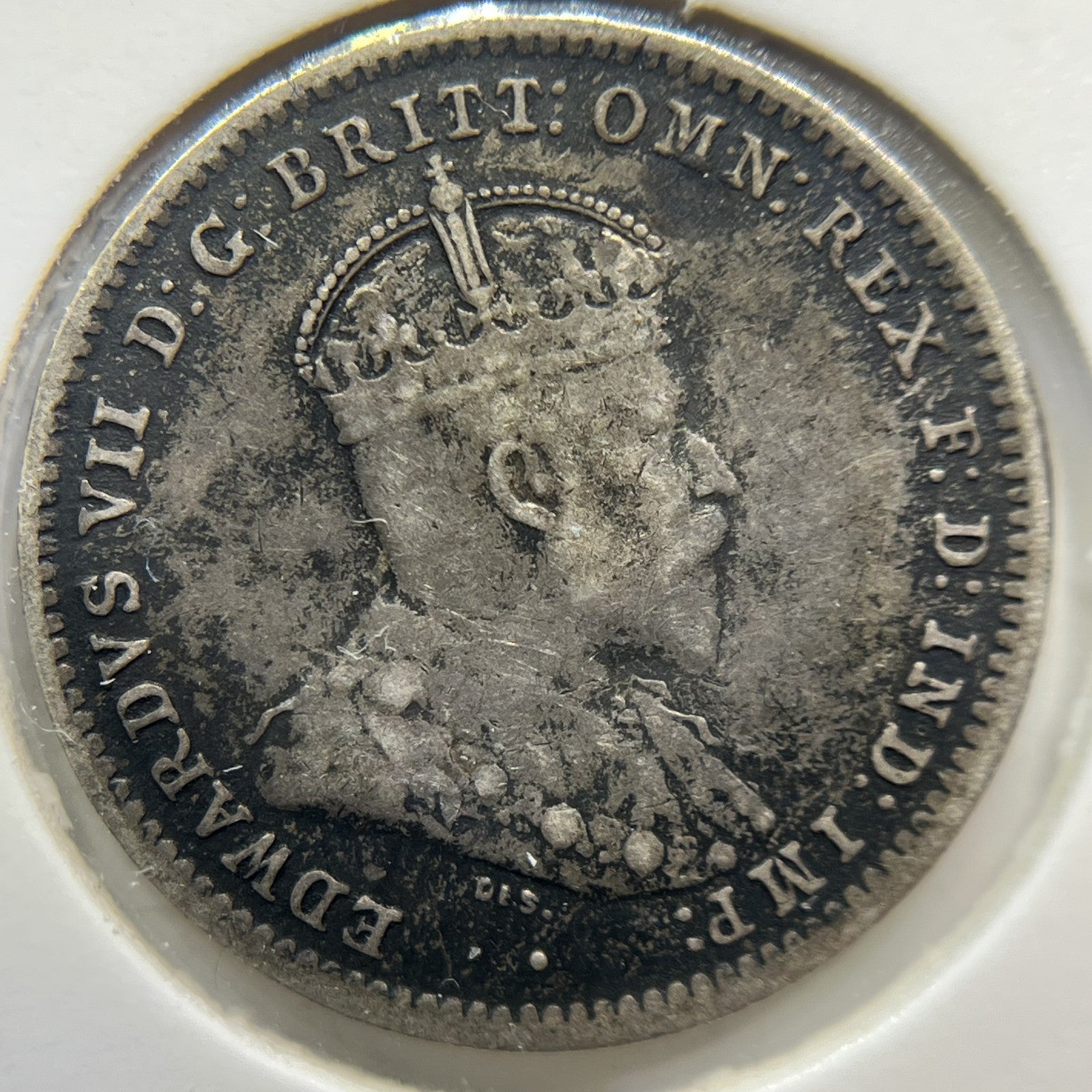 1910 Threepence Coin - Very Fine - Silver Edward VI First Year of Issue