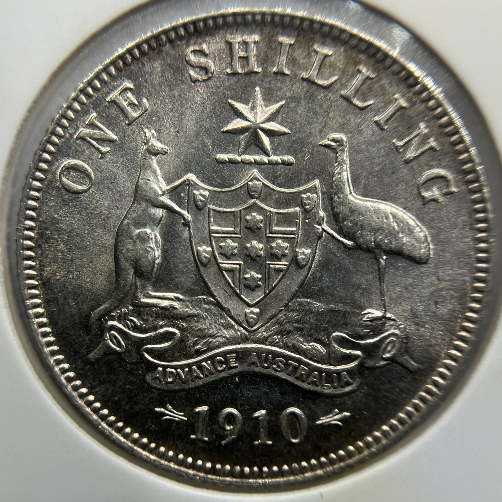1910 Shilling Coin - Uncirculated Mint Bloom - Edward VII Silver Predecimal