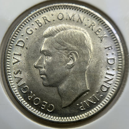 1943 s Shilling Coin - Choice Uncirculated Lustre - George V Silver