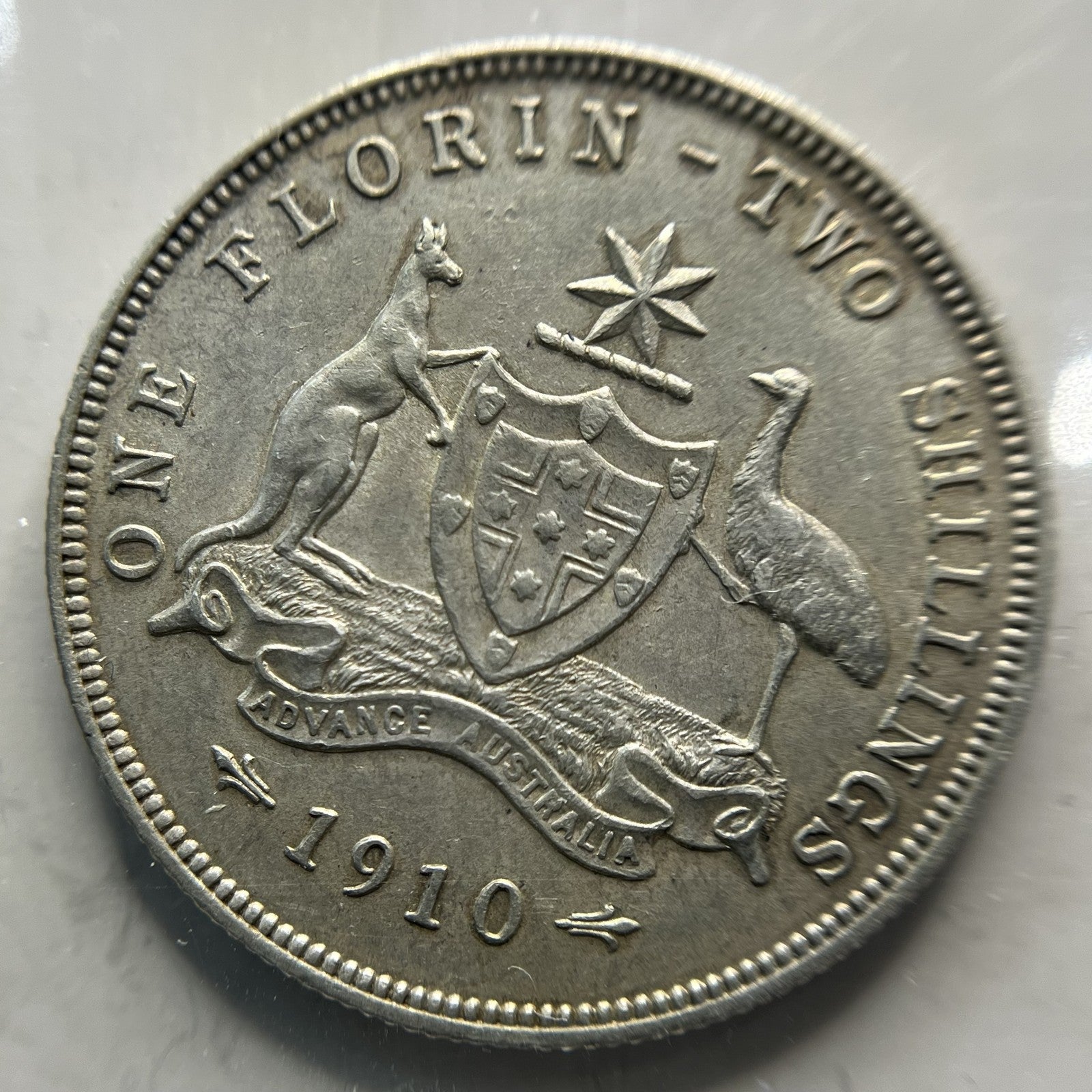 1910 Florin Coin - Extremely Fine - Edward VII Silver Rare in This Grade