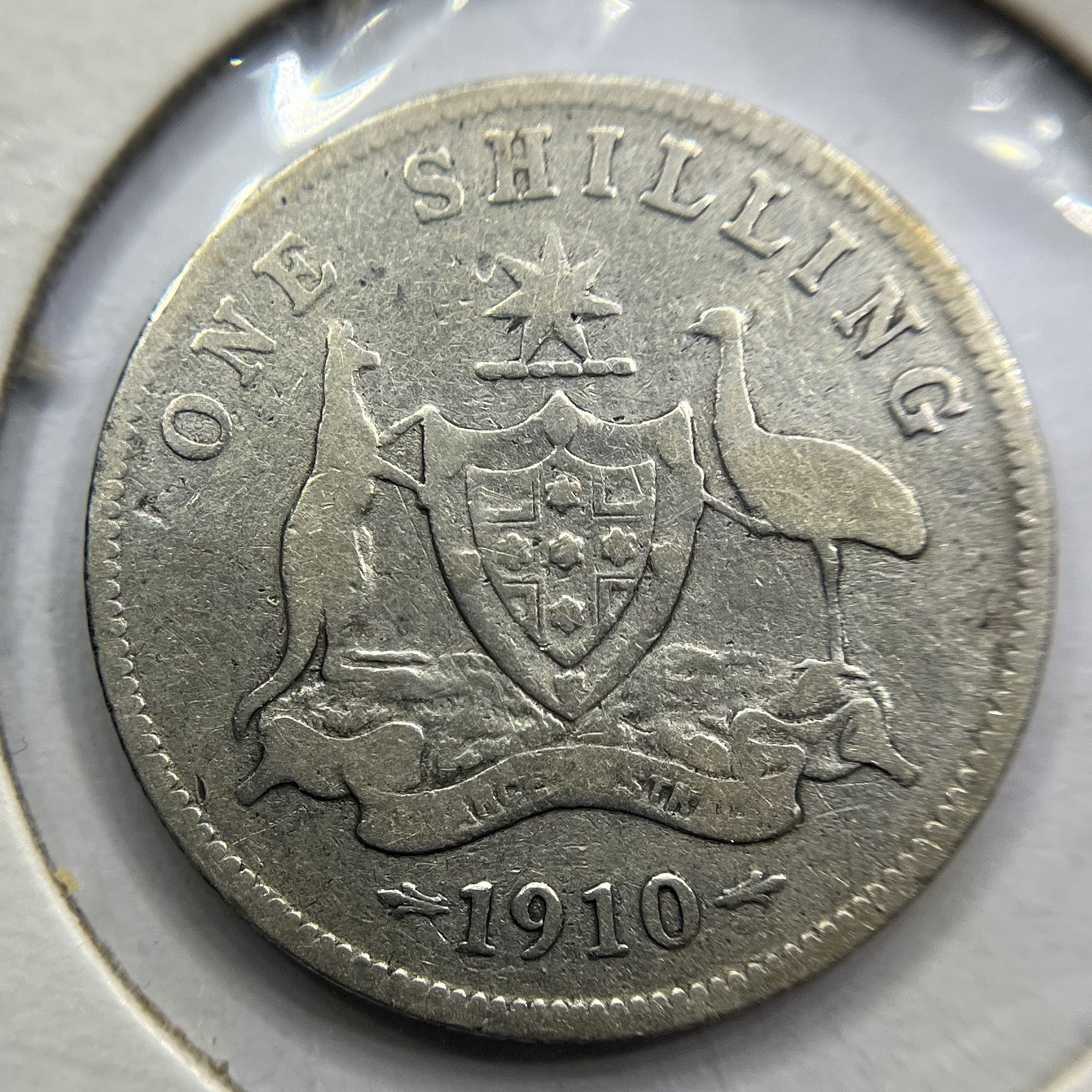 1910 Shilling Coin - Very Good - Edward VII Silver Predecimal First Year
