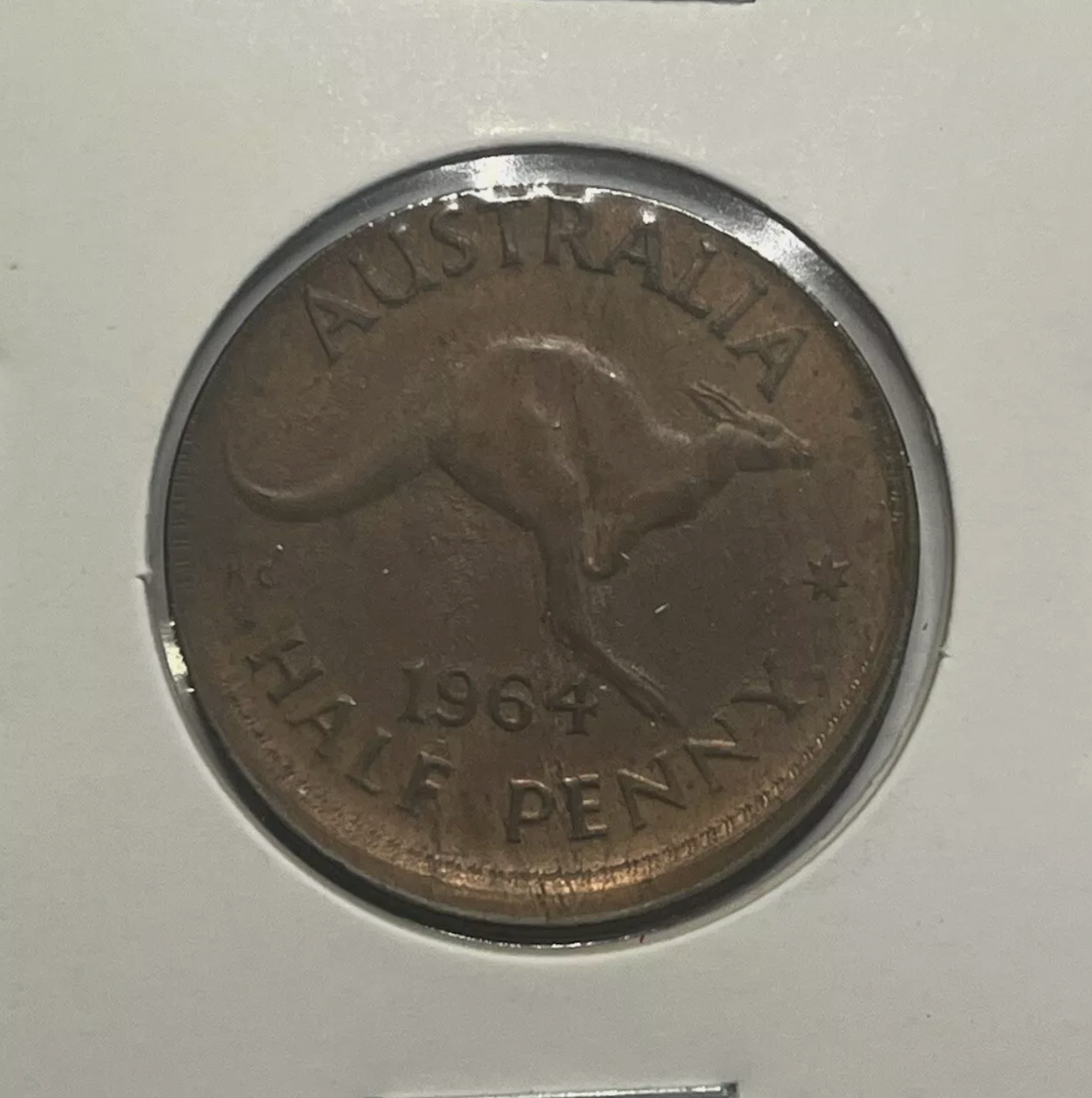 1964 Half Penny Coin - Off Centre & Lip - Uncirculated