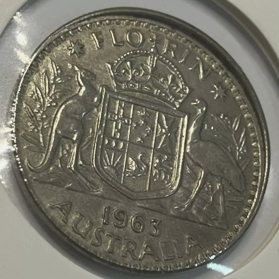1963 Florin - Struck out of Collar - Very Fine
