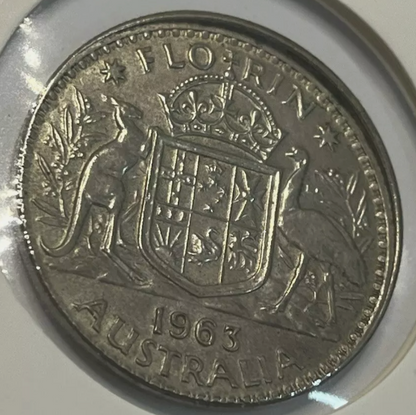 1963 Florin - Struck out of Collar - Very Fine