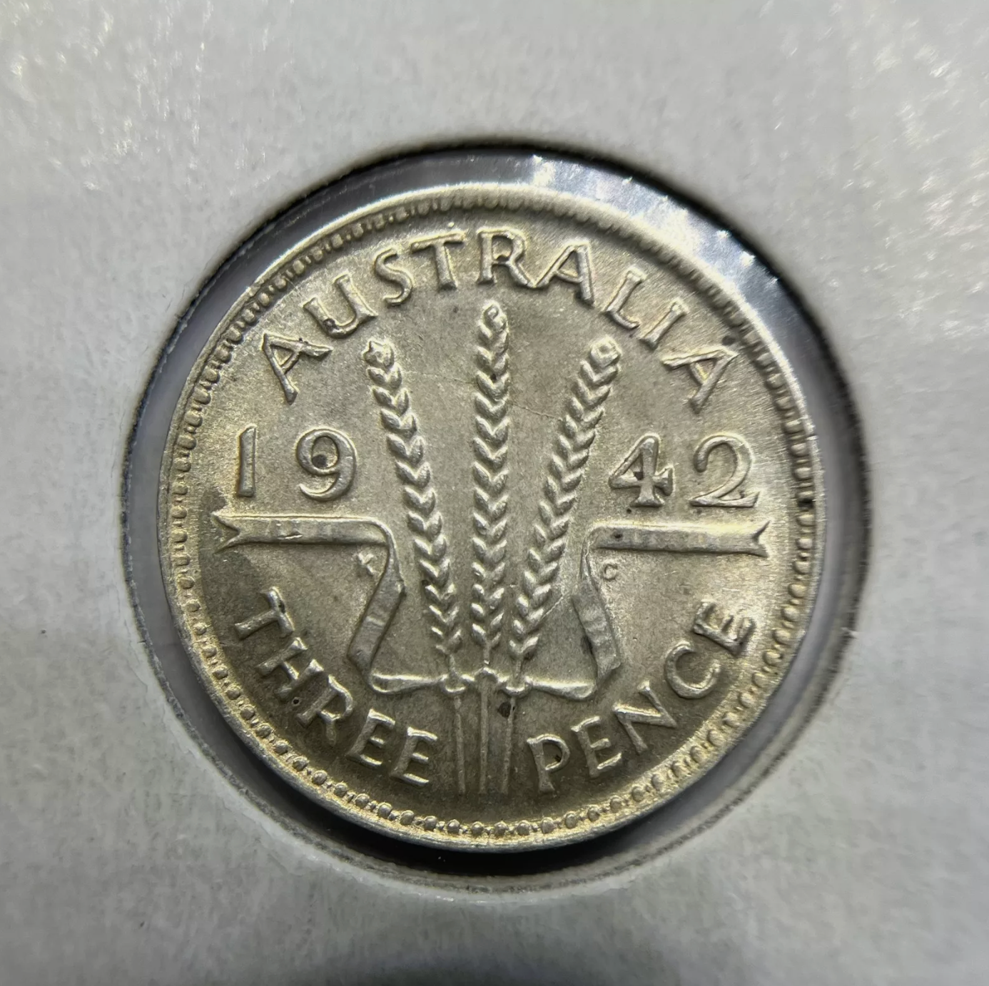 1942 Melbourne Threepence Coin - Choice Uncirculated