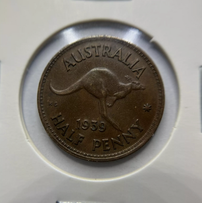 1939 Half Penny Coin - Extremely Fine