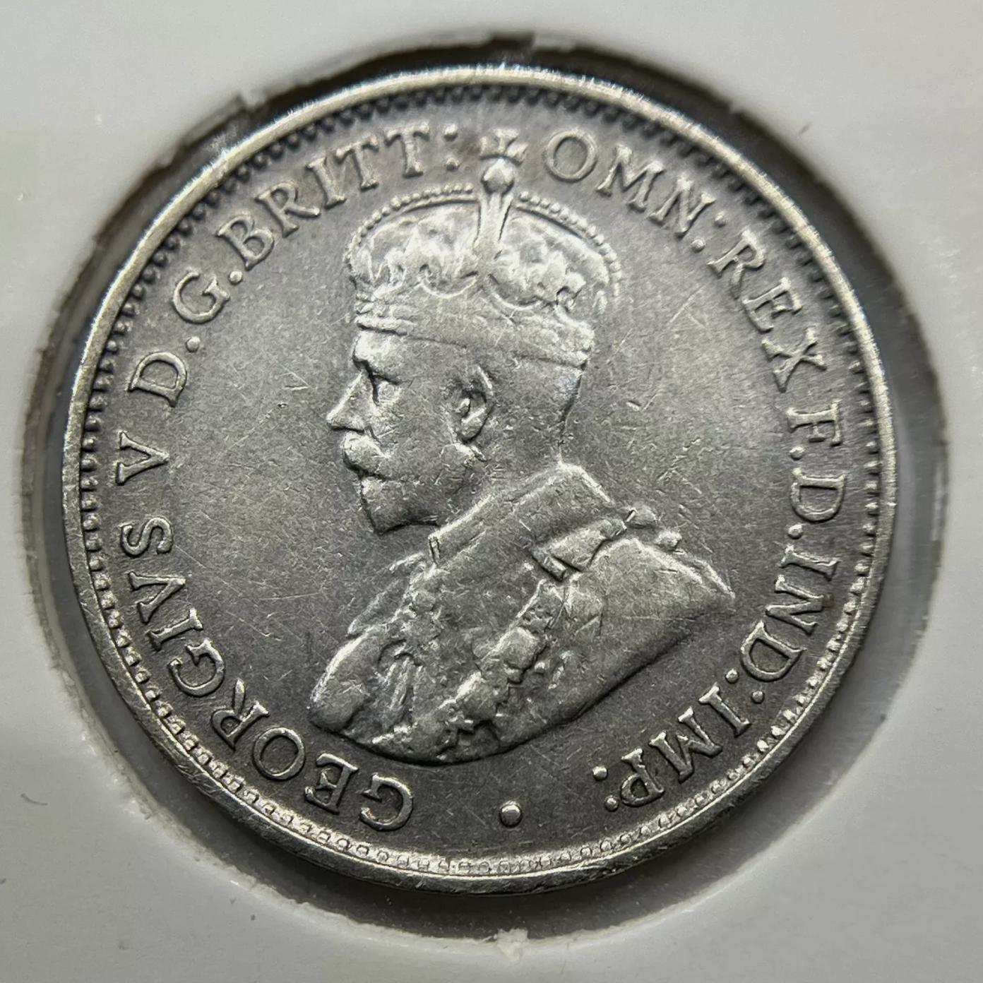 1933/34 Threepence Coin - Overdate Error - Fine