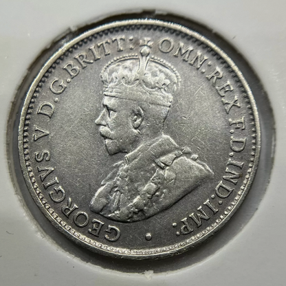 1933/34 Threepence Coin - Overdate Error - Fine
