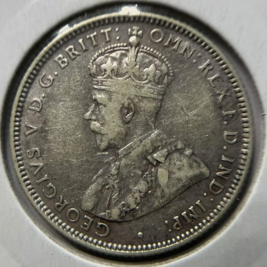 1933 Shilling Coin - good Fine