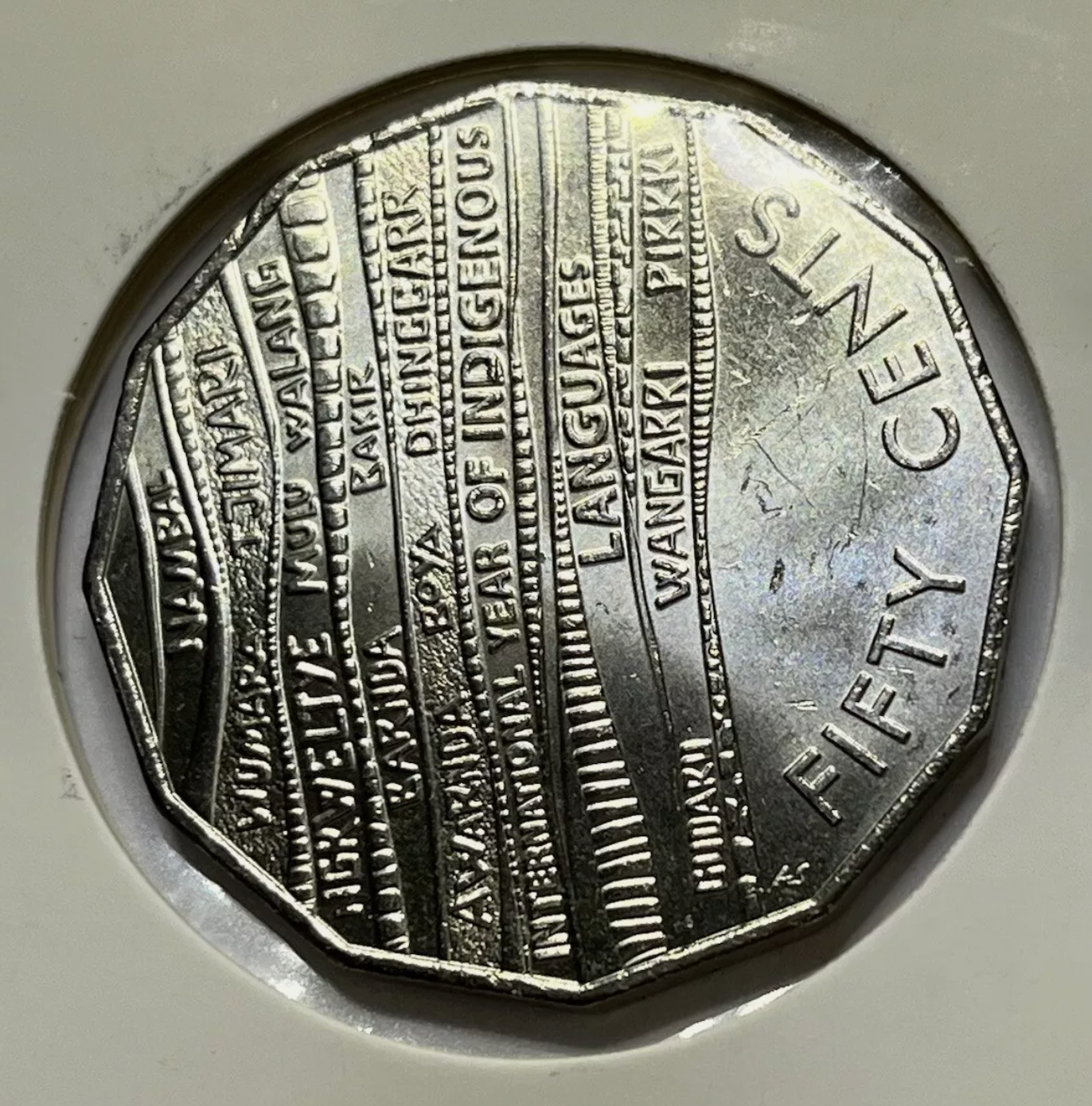2019 Fifty Cent Coin - Indigenous Languages  - Uncirculated