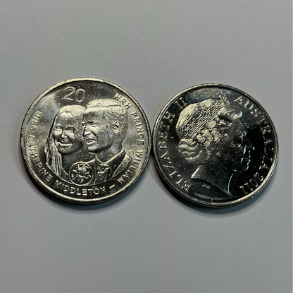 2011 Twenty Cent Coin - Royal Wedding - Uncirculated