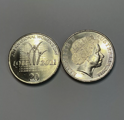 2011 Twenty Cent Coin - International Women's Day  - Uncirculated