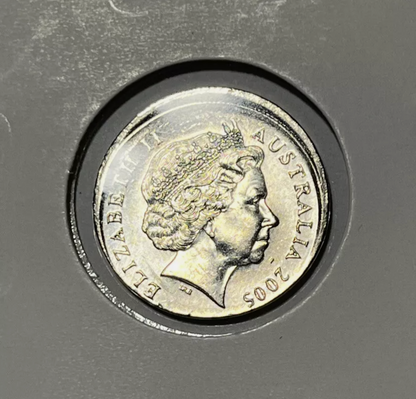 2005 Five Cent Coin - Off Centre & Lip - Struck out of Collar - Uncirculated