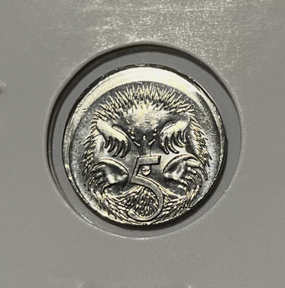 2005 Five Cent Coin - Off Centre & Lip - Struck out of Collar - Uncirculated