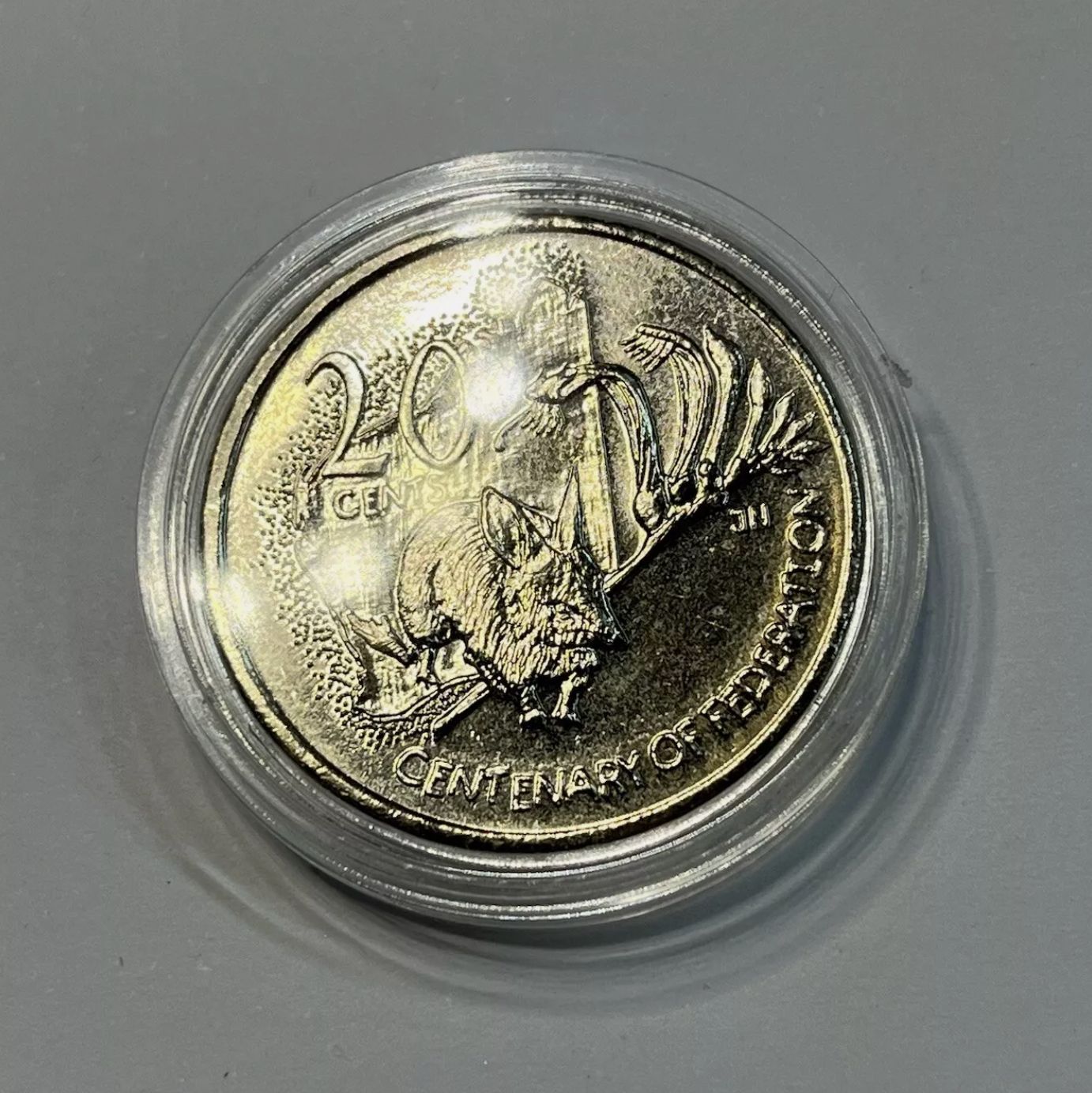 2001 Western Australia Centenary of Federation 20 Cent - Uncirculated
