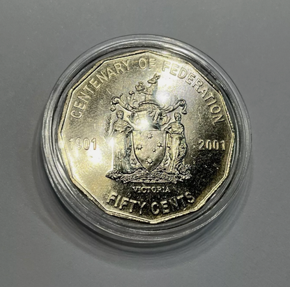 2001 Victoria Centenary of Federation 50 Cent - Uncirculated
