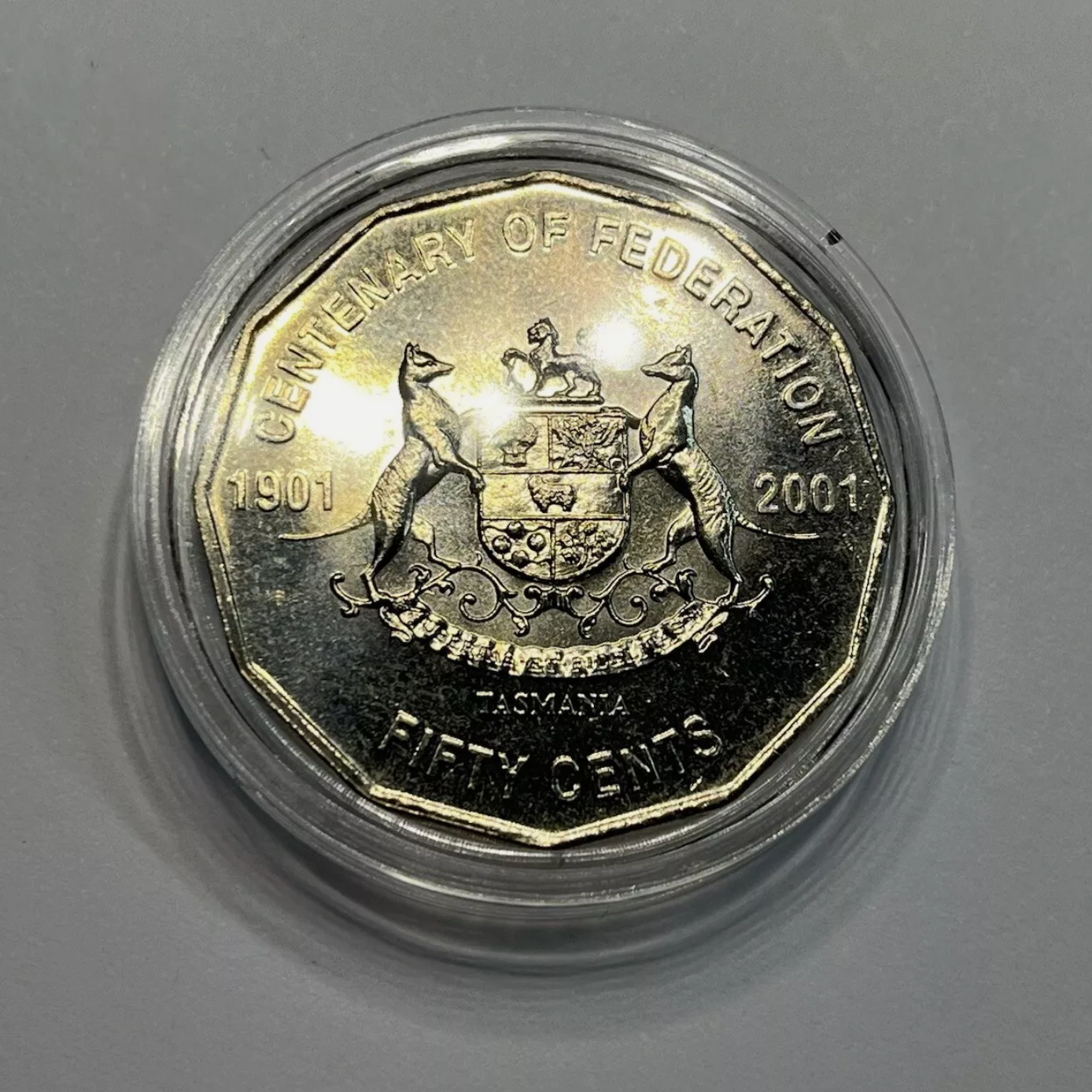 2001 Tasmania Centenary of Federation 50 Cent - Uncirculated