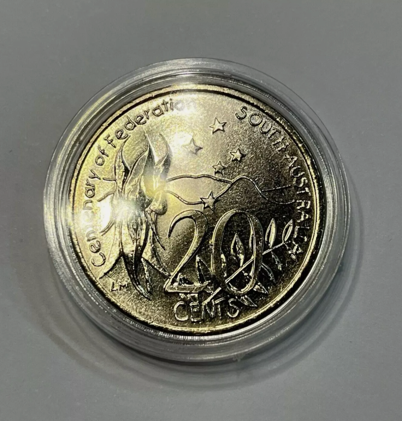 2001 South Australia Centenary of Federation 20 Cent - Uncirculated