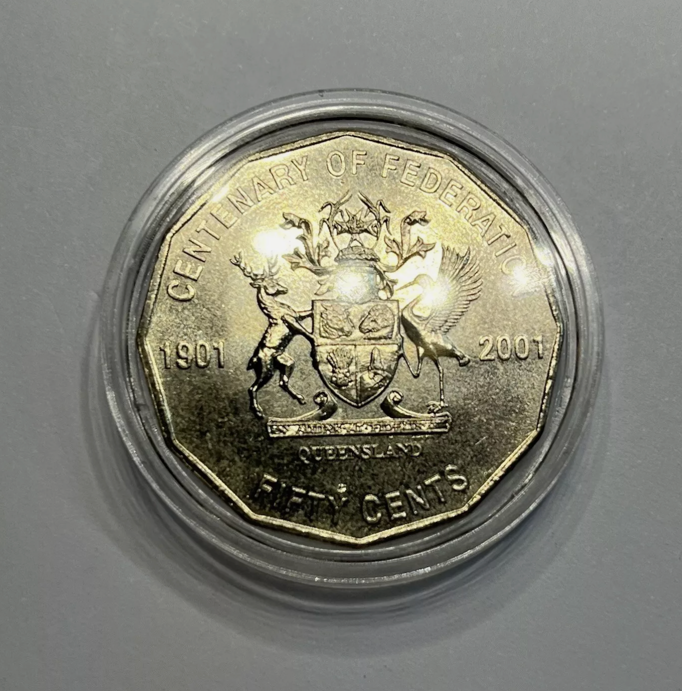 2001 Queensland Centenary of Federation 50 Cent - Uncirculated
