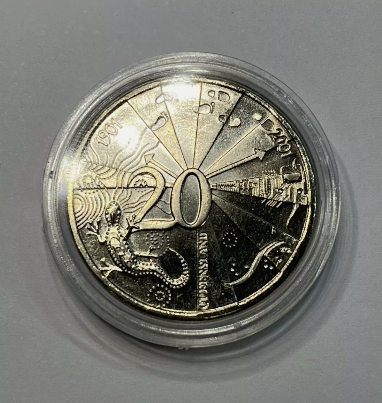 2001 Queensland Centenary of Federation 20 Cent - Uncirculated