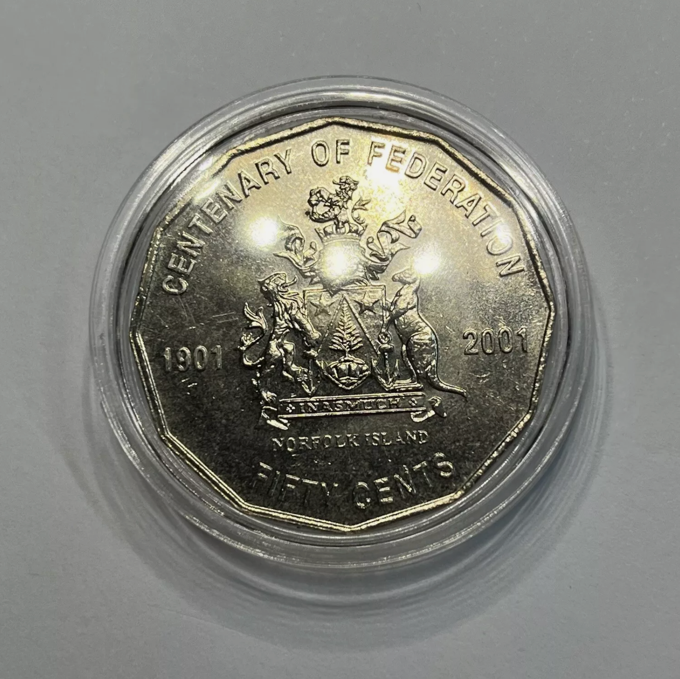 2001 Norfolk Island Centenary of Federation 50 Cent - Uncirculated