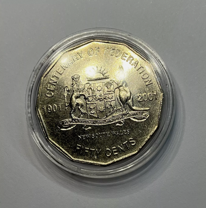 2001 New South Wales Centenary of Federation 50 Cent - Uncirculated