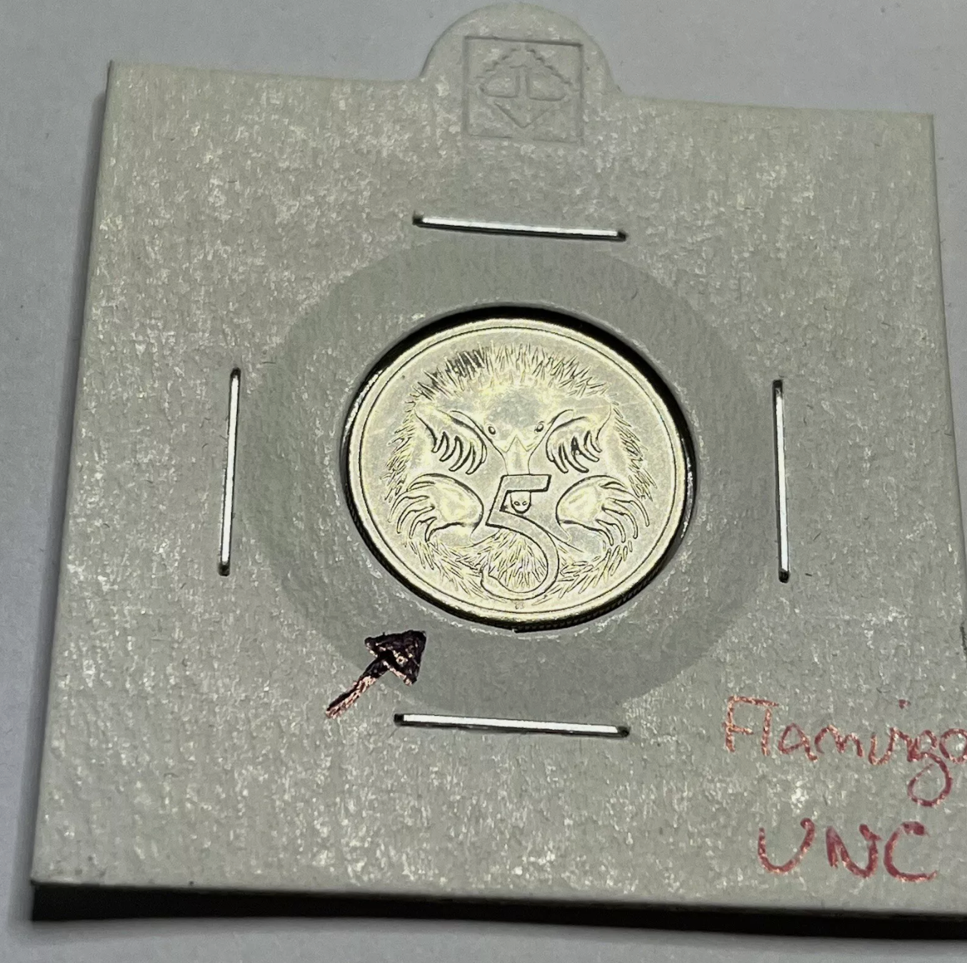 2001 Five Cent Coin - Flamingo Error - Uncirculated