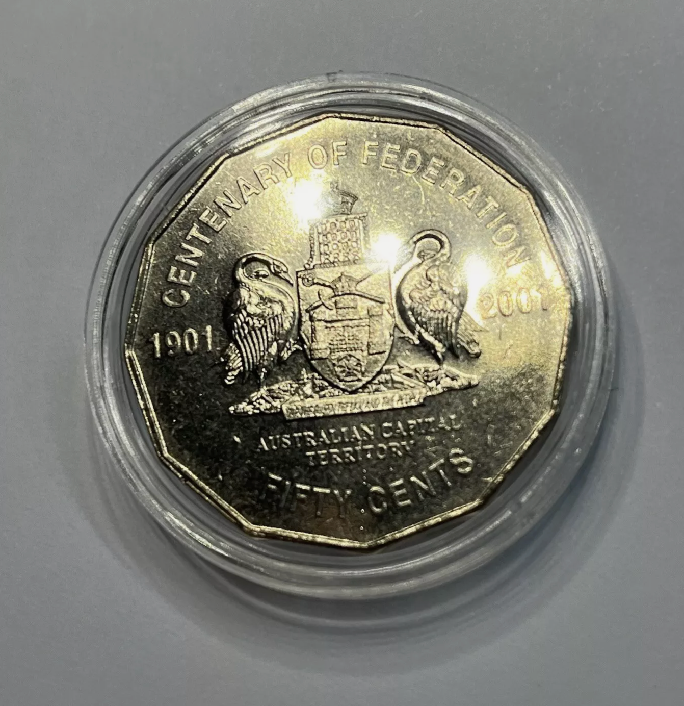 2001 Australian Capital Territory Centenary of Federation 50 Cent - Uncirculated