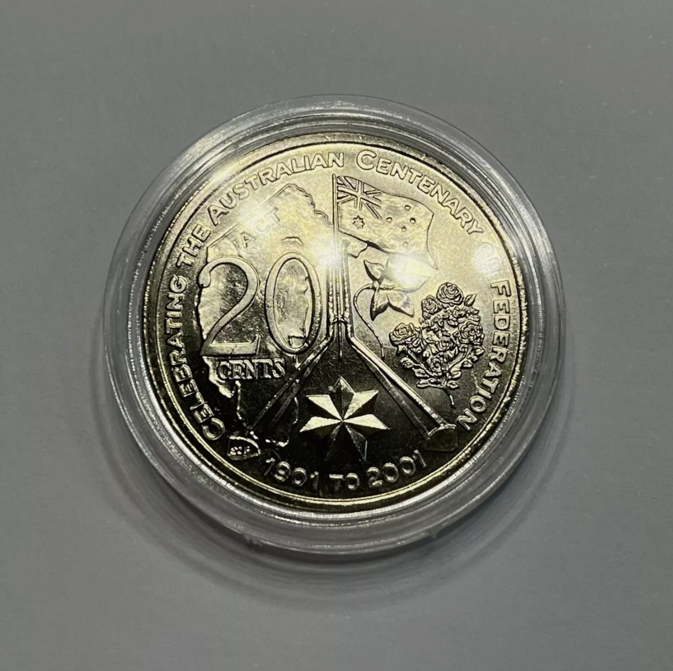 2001 Australian Capital Territory Centenary of Federation 20 Cent - Uncirculated