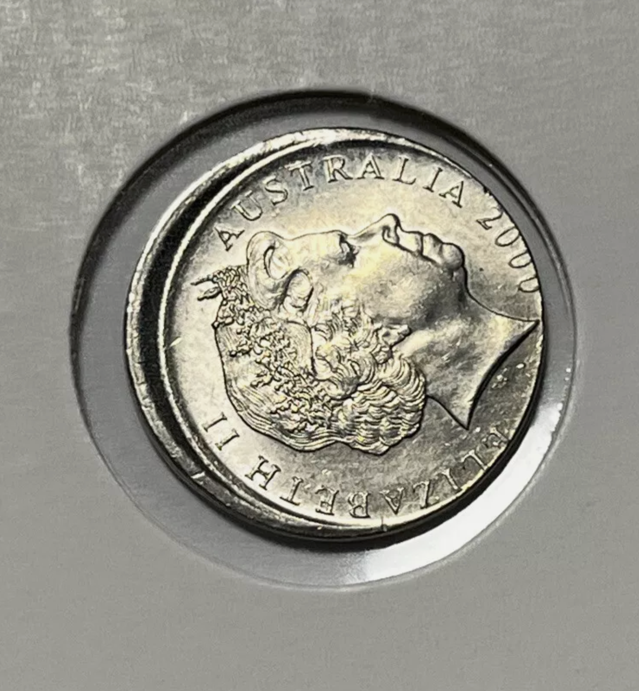 2000 Five Cent Coin - Off Centre & Lip - Struck out of Collar - Uncirculated