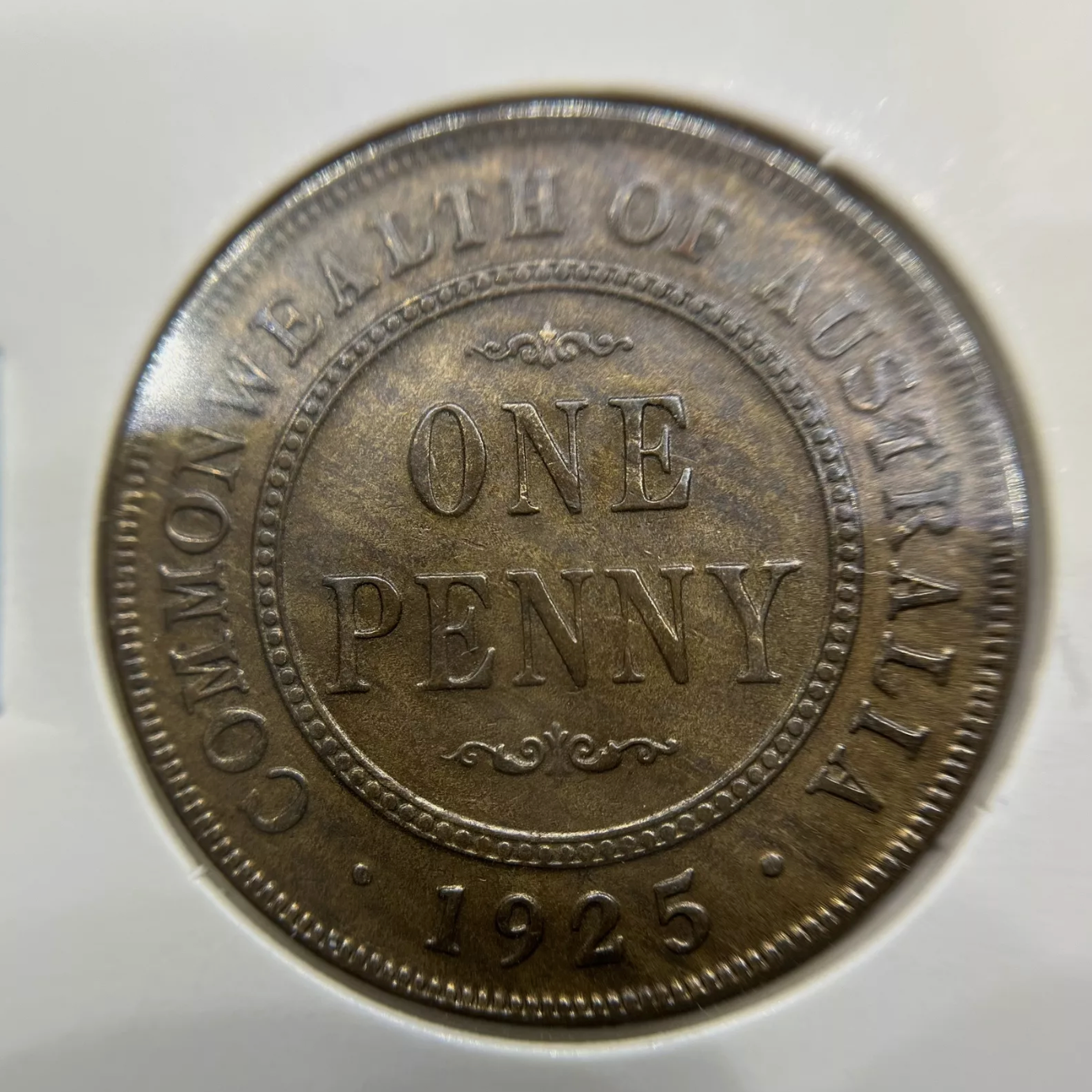 1925 Penny Coin - almost Extremely Fine