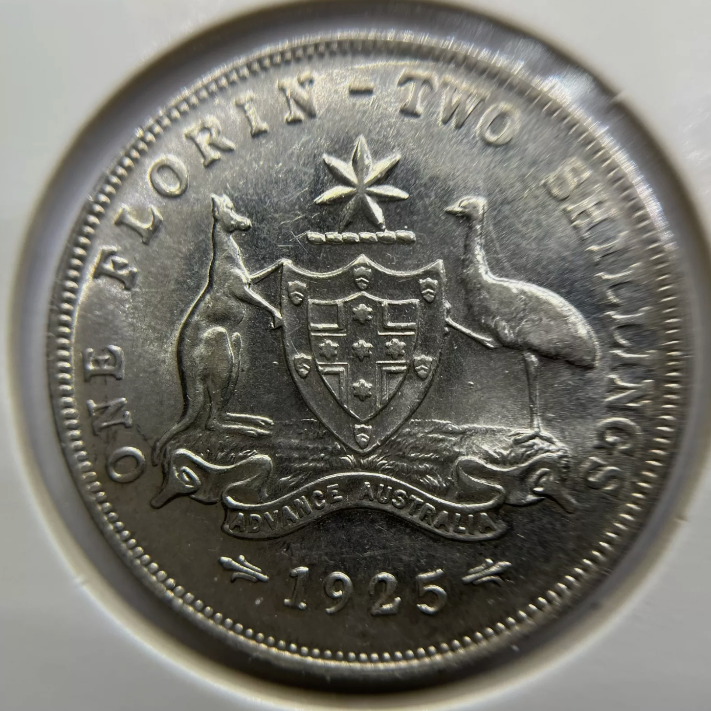 1925 Florin Coin - about Uncirculated Lustre