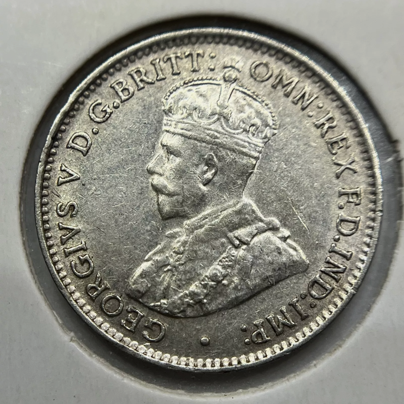 1924 Threepence Coin - almost Extremely Fine