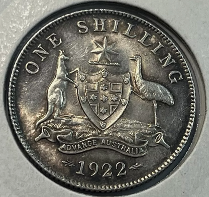 1922 Shilling Coin - Extremely Fine