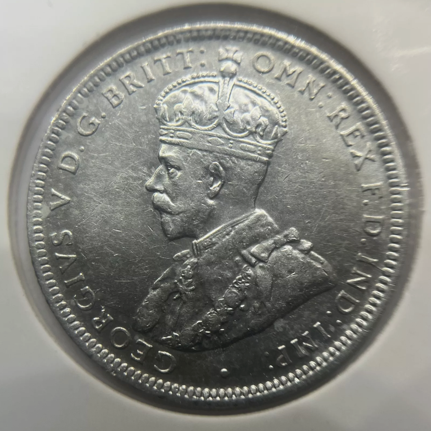 1921 Star Shilling Coin - almost Extremely Fine