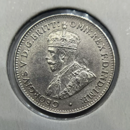 1921 No M Threepence Coin - Uncirculated