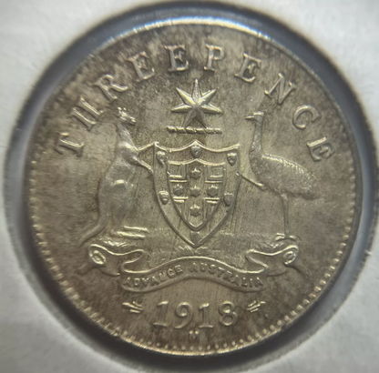 1918 Threepence Coin - Extremely Fine
